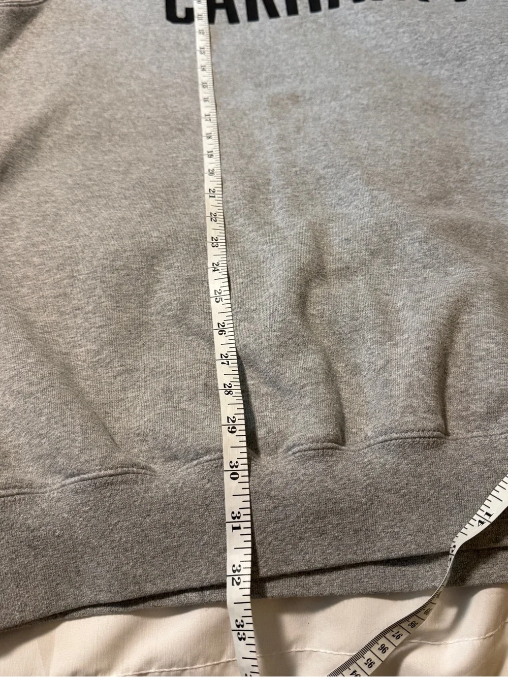 Carhartt Original Fit Logo Crewneck Sweatshirt Gray L Tall